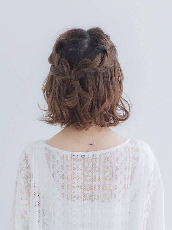 切りっぱなしボブに超高濃度水素デジタルパーマ ヘアアレンジ